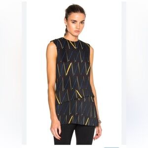 Victoria Beckham- Crepe de Chine Plisse Top- 6
